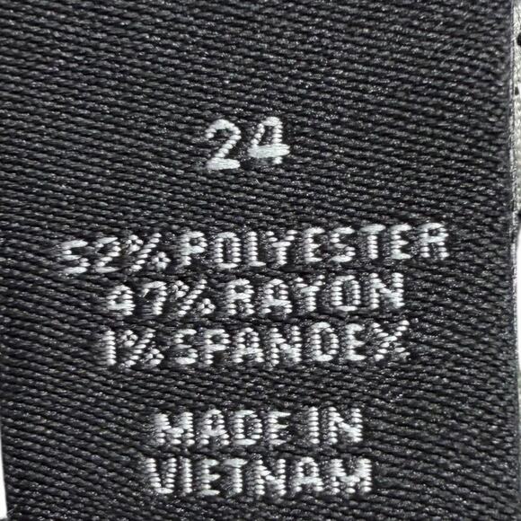 Lane Bryant Tapered Pants Womens Plus Sz 24 Black White Jacquard Stretch - Picture 3 of 10